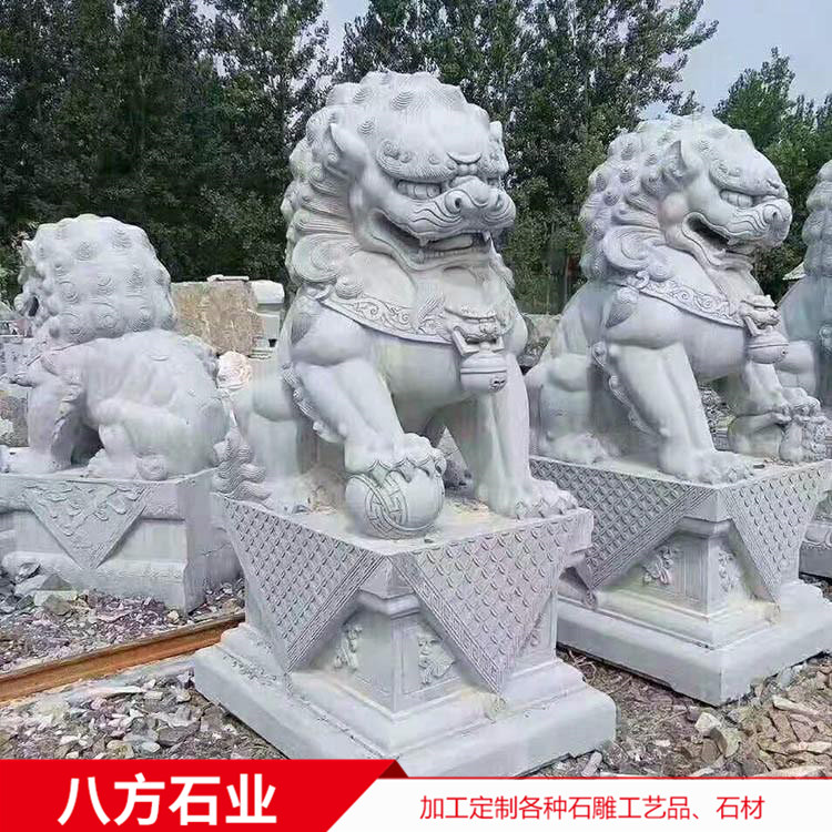 漢白玉石雕麒麟 貔貅 酒店景區門口石雕動物擺件