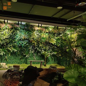 供應(yīng)仿真植物墻 商場(chǎng)形象墻 綠化植物墻可定制